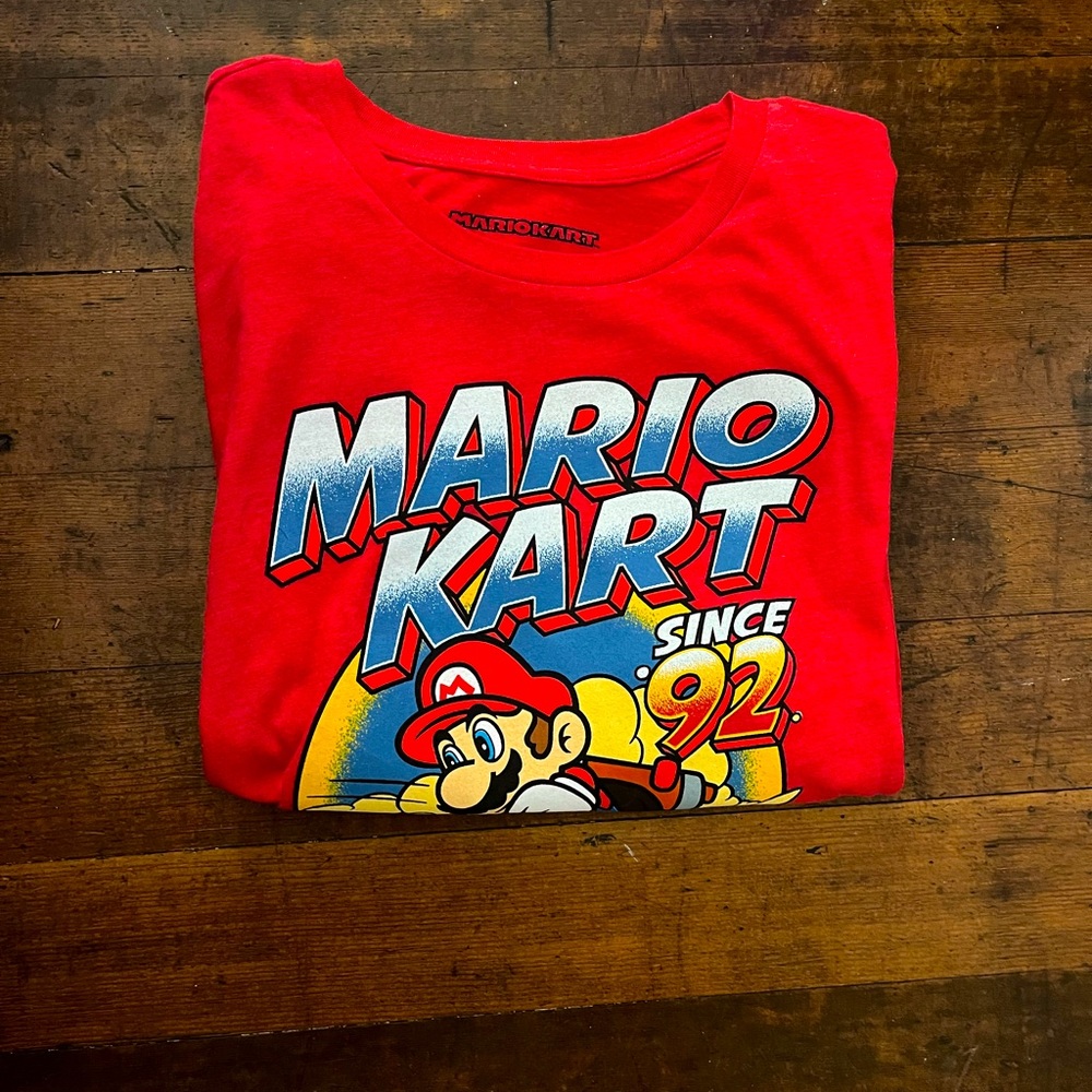 Mario Kart Mens tee size large. New with tag.